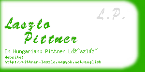 laszlo pittner business card